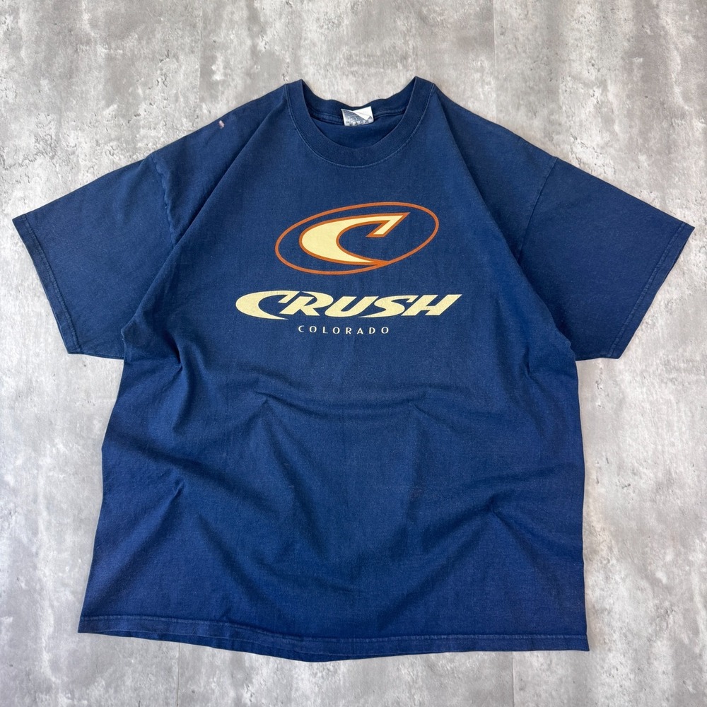 Colorado Crush AFL Arena Football T-Shirt Men's XL Navy Blue Logo Sports Y2K
